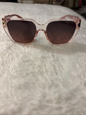 Brand New !!  Translucent Pink Frame Sunglasses with Brown Gradient Lenses